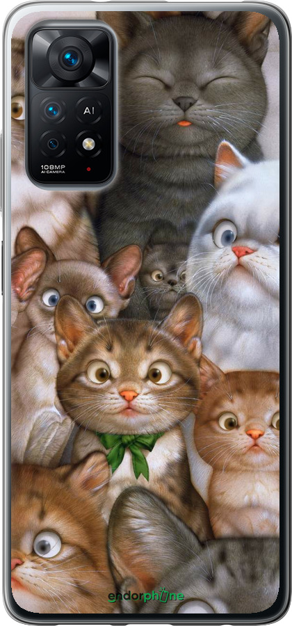 

2D пластиковий чохол "Коти" для Xiaomi Redmi Note 11