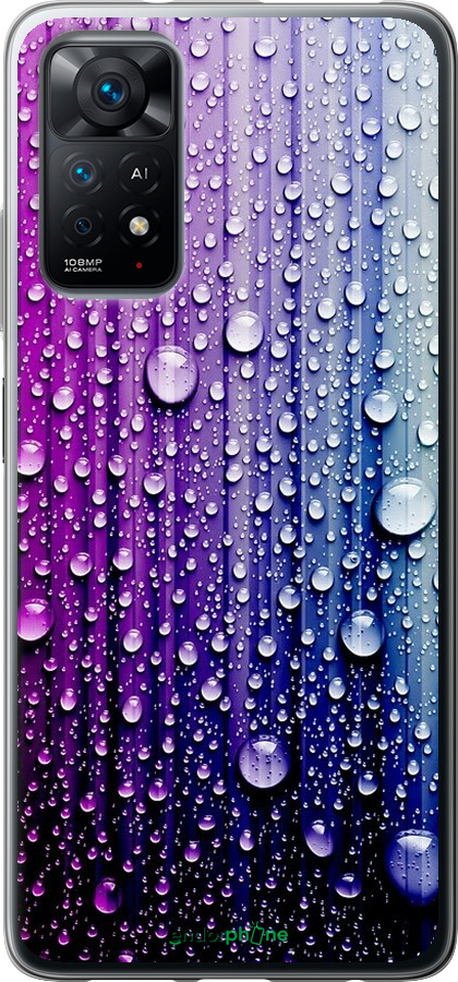 

Силіконовий чохол "Краплини води" для Xiaomi Redmi Note 11, Синій