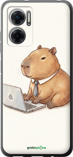 Силиконовый чехол 'Funny Capybara CEO Working' для Xiaomi Redmi Note 11E изображение 1