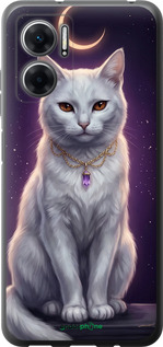Силиконовый чехол Mystic White Cat Gothic Dark Purple Gold для Xiaomi Redmi Note 11E - 6805u-2634 изображение 