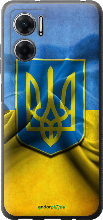 

Силіконовий чохол "Прапор та герб України" для Xiaomi Redmi Note 11E, Блакитний