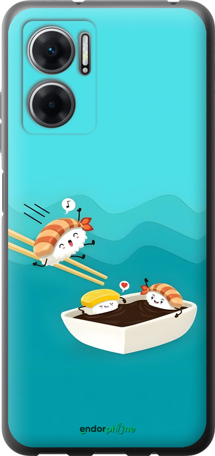 Силиконовый чехол Суши для Xiaomi Redmi Note 11E - 6354u-2634 изображение 