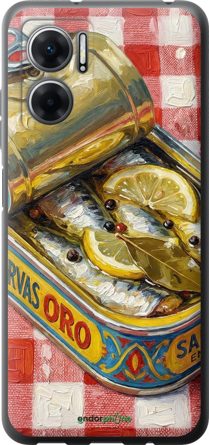 Силиконовый чехол Vintage Sardine Tin Phone для Xiaomi Redmi Note 11E - 6772u-2634 изображение 