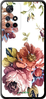 TPU чехол Vintage flowers для Xiaomi Redmi Note 11 5G - 4333b-3849 изображение 