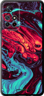 TPU чехол Синя червона абстакція для Xiaomi Redmi Note 11 5G - 5339b-3849 изображение 