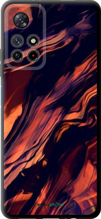 TPU чехол Черно-оранжевая абстракция для Xiaomi Redmi Note 11S 5G - 5340b-2890 изображение 
