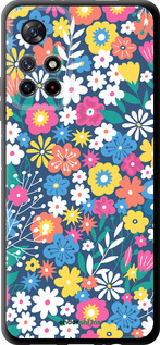 TPU чехол Цветочный фон v4 для Xiaomi Redmi Note 11T 5G - 5494b-3850 изображение 