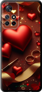 TPU чехол Сердечки v3 для Xiaomi Redmi Note 11 5G - 5833b-3849 изображение 