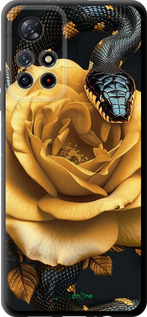 TPU чехол Black snake and golden rose для Xiaomi Redmi Note 11S 5G - 6068b-2890 изображение 