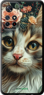 TPU чехол Cats and flowers для Xiaomi Redmi Note 11S 5G - 6069b-2890 изображение 