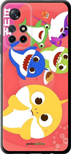 TPU чехол Бейби Шаркс для Xiaomi Redmi Note 11 5G - 6305b-3849 изображение 