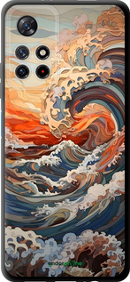TPU чехол Арт волны для Xiaomi Redmi Note 11T 5G - 6324b-3850 изображение 