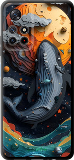 TPU чехол Кит у космосі для Xiaomi Poco M4 Pro 5G - 6328b-3851 изображение 