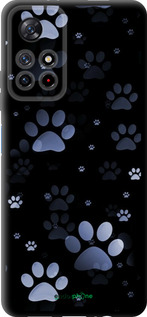 TPU чехол З синіми відбитками лап для Xiaomi Redmi Note 11 5G - 6441b-3849 изображение 