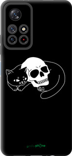 TPU чехол С изображением кота и черепа для Xiaomi Redmi Note 11S 5G - 6491b-2890 изображение 