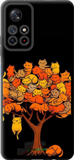 TPU чехол Дерево и котики для Xiaomi Redmi Note 11 5G - 6516b-3849 изображение 