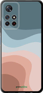 TPU чехол З синіми та рожевими хвилями в стилі ретро для Xiaomi Redmi Note 11 5G - 6532b-3849 изображение 