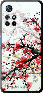 TPU чехол Цветущий куст для Xiaomi Poco M4 Pro 5G - 831b-3851 изображение 