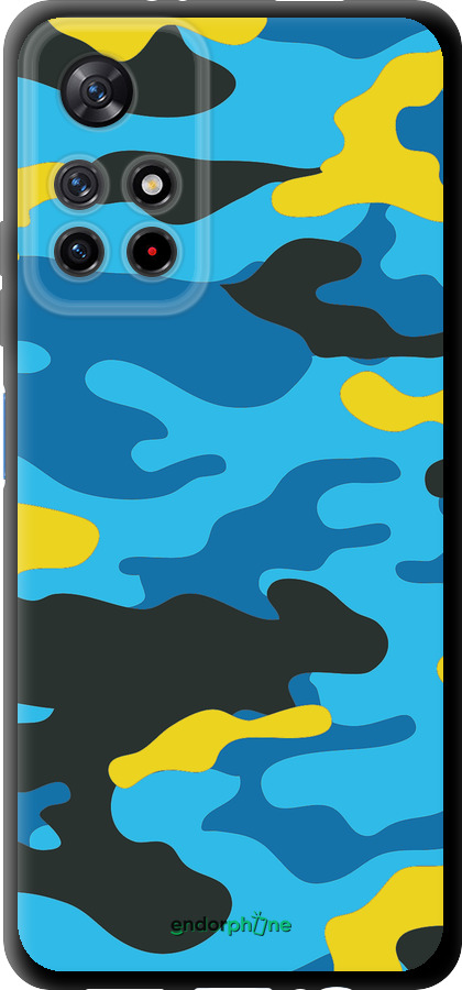 TPU чехол Жовто-блакитний камуфляж для Xiaomi Redmi Note 11T 5G - 1084b-3850 изображение 