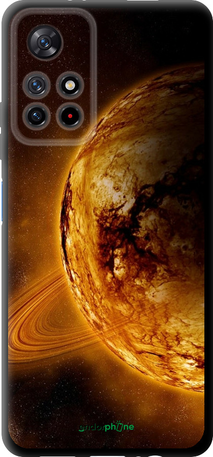 TPU чехол Жёлтый Сатурн для Xiaomi Redmi Note 11 5G - 170b-3849 изображение 