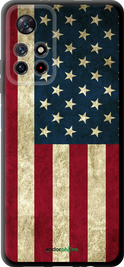 TPU чехол Флаг США для Xiaomi Redmi Note 11 5G - 395b-3849 изображение 