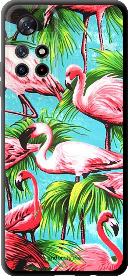 TPU чехол Tropical background для Xiaomi Redmi Note 11T 5G - 4016b-3850 изображение 
