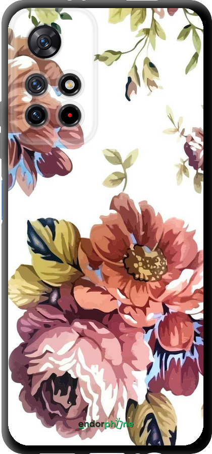 TPU чехол Vintage flowers для Xiaomi Redmi Note 11 5G - 4333b-3849 изображение 