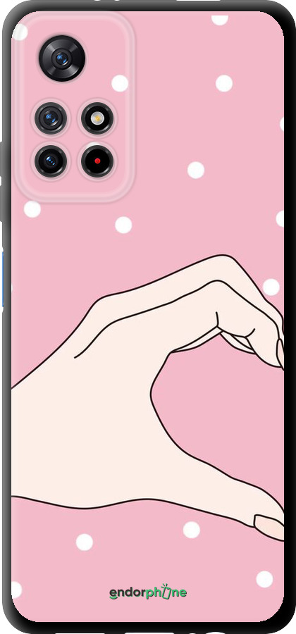 TPU чехол Половинка сердца для Xiaomi Redmi Note 11 5G - 4340b-3849 изображение 
