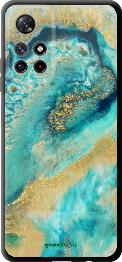 TPU чехол Green marble для Xiaomi Redmi Note 11 5G - 4365b-3849 изображение 