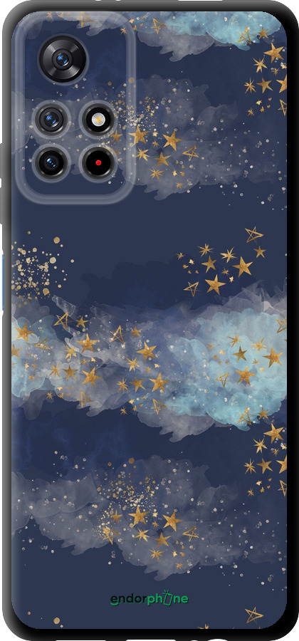 TPU чехол Ночь золотые звезды для Xiaomi Redmi Note 11 5G - 5421b-3849 изображение 