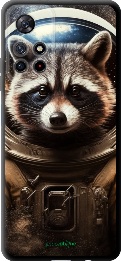 TPU чехол Raccoon austronaut для Xiaomi Redmi Note 11T 5G - 5581b-3850 изображение 