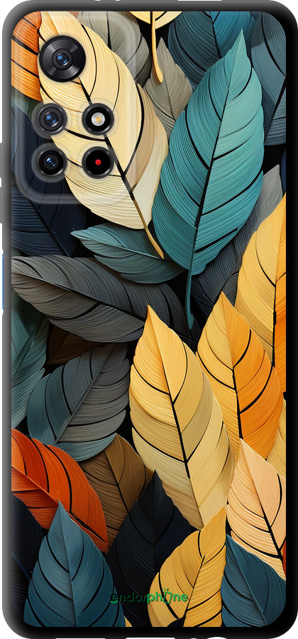 TPU чехол Кольорове листя для Xiaomi Redmi Note 11 5G - 5644b-3849 изображение 