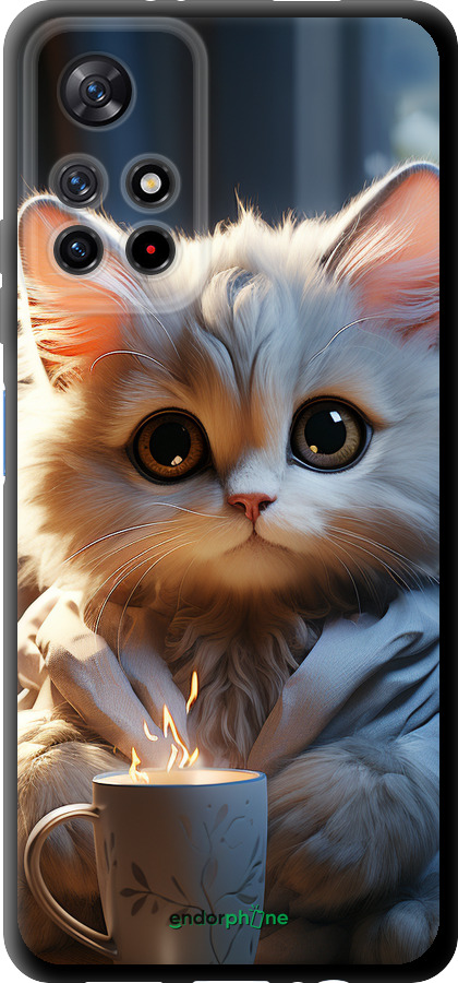 TPU чехол White cat для Xiaomi Redmi Note 11T 5G - 5646b-3850 изображение 