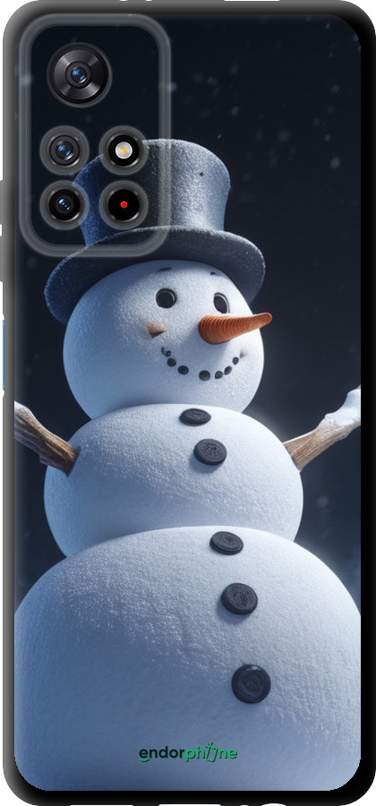 TPU чехол Сніговик для Xiaomi Poco M4 Pro 5G - 5826b-3851 изображение 