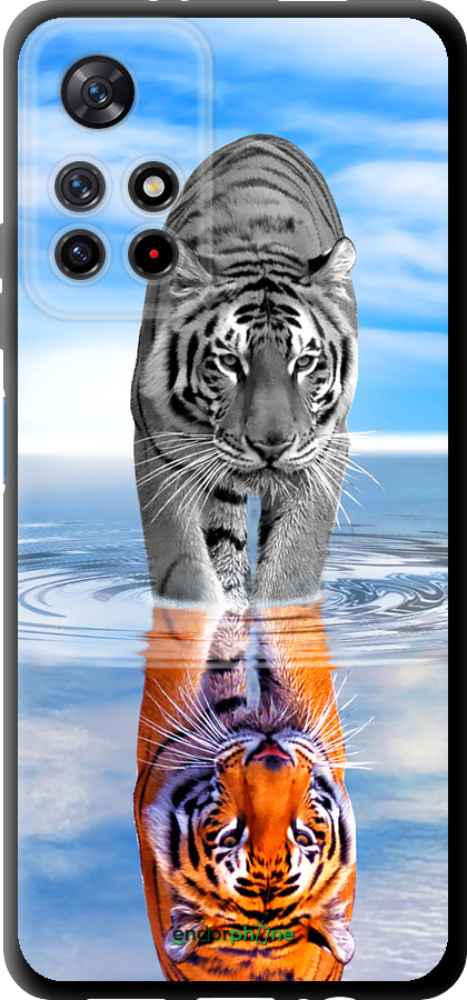 TPU чехол Тигр для Xiaomi Poco M4 Pro 5G - 6016b-3851 изображение 