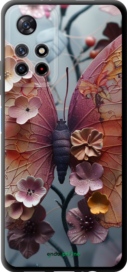 TPU чехол Fairy Butterfly для Xiaomi Redmi Note 11 5G - 6048b-3849 изображение 