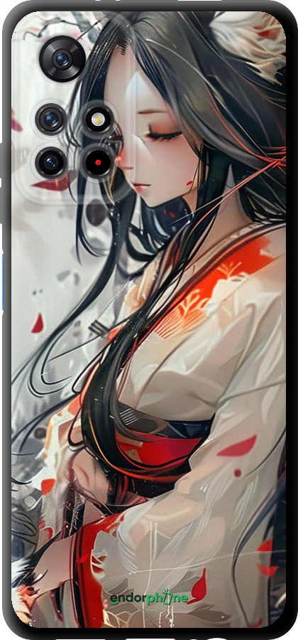 TPU чехол Кицуне для Xiaomi Redmi Note 11 5G - 6073b-3849 изображение 