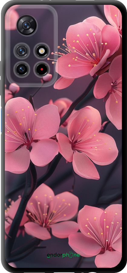 TPU чехол Пурпурова сакура для Xiaomi Redmi Note 11 5G - 6075b-3849 изображение 