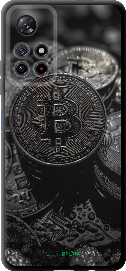TPU чехол Black Bitcoin для Xiaomi Redmi Note 11S 5G - 6090b-2890 изображение 
