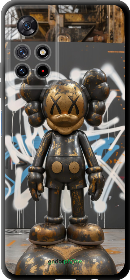 TPU чехол Bronze kaws v3 для Xiaomi Redmi Note 11 5G - 6099b-3849 изображение 