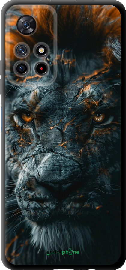 TPU чехол Пламенный лев для Xiaomi Redmi Note 11T 5G - 6153b-3850 изображение 
