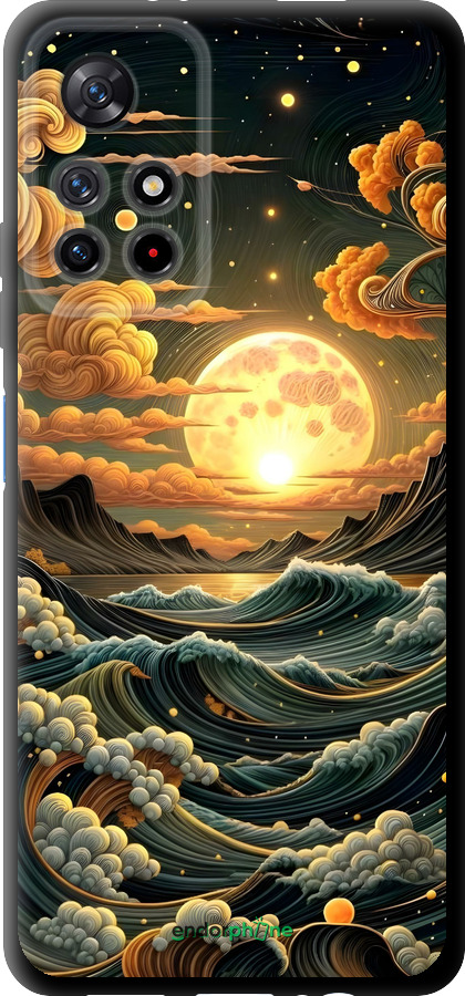TPU чехол Арт волны для Xiaomi Redmi Note 11S 5G - 6332b-2890 изображение 