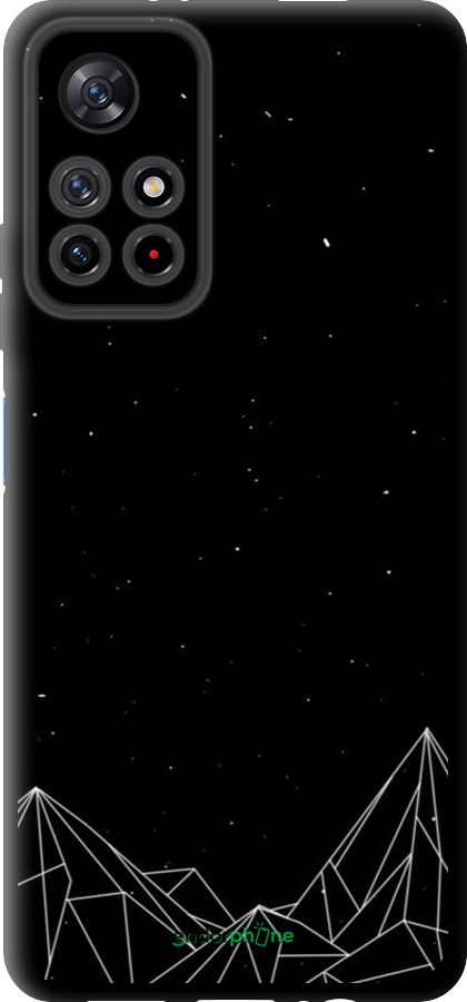TPU чехол Чорно білі абстрактні гори для Xiaomi Redmi Note 11 5G - 6437b-3849 изображение 