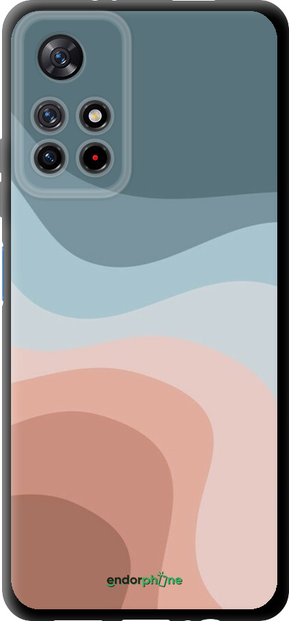 TPU чехол З синіми та рожевими хвилями в стилі ретро для Xiaomi Redmi Note 11 5G - 6532b-3849 изображение 