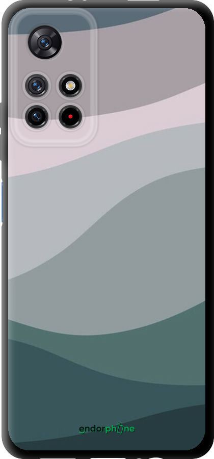 TPU чехол З фіолетовим та бірюзовим ретро-стилем та хвилями для Xiaomi Redmi Note 11T 5G - 6533b-3850 изображение 
