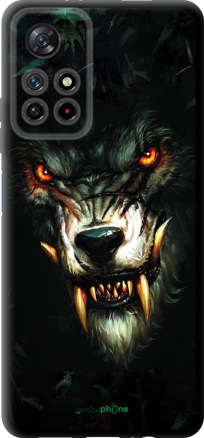 TPU чехол Дьявольский волк для Xiaomi Redmi Note 11T 5G - 833b-3850 изображение 
