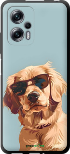 TPU чехол Пес в очках для Xiaomi Redmi Note 11T Pro+ - 6381b-3861 изображение 