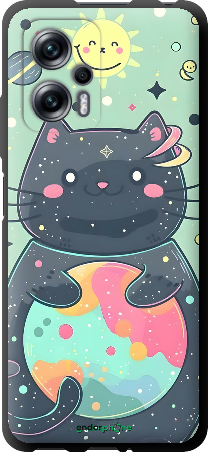 TPU чехол Милый котик для Xiaomi Redmi Note 11T Pro+ - 6364b-3861 изображение 