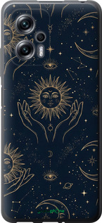 Силіконовий чехол Celestial Harmony: Sun & Moon Gold Mystic Pattern для Xiaomi Redmi Note 11T Pro - 6778u-2644 изображение 
