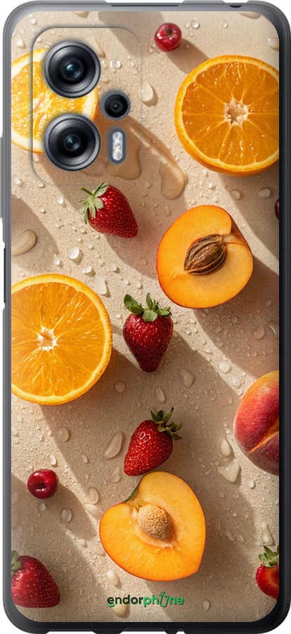 Силиконовый чехол Фрукты 3 для Xiaomi Poco X4 GT 5G - 6703u-3862 изображение 